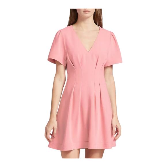 Cinq a Sept dress Dorine Pintucked minidress pink size 8 - Picture 1 of 10